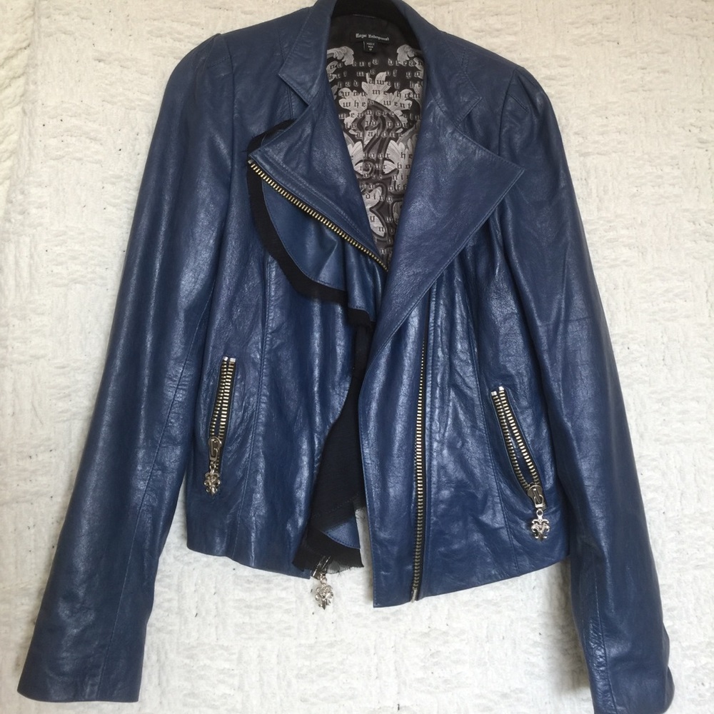 Royal Underground Blue Leather Jacket